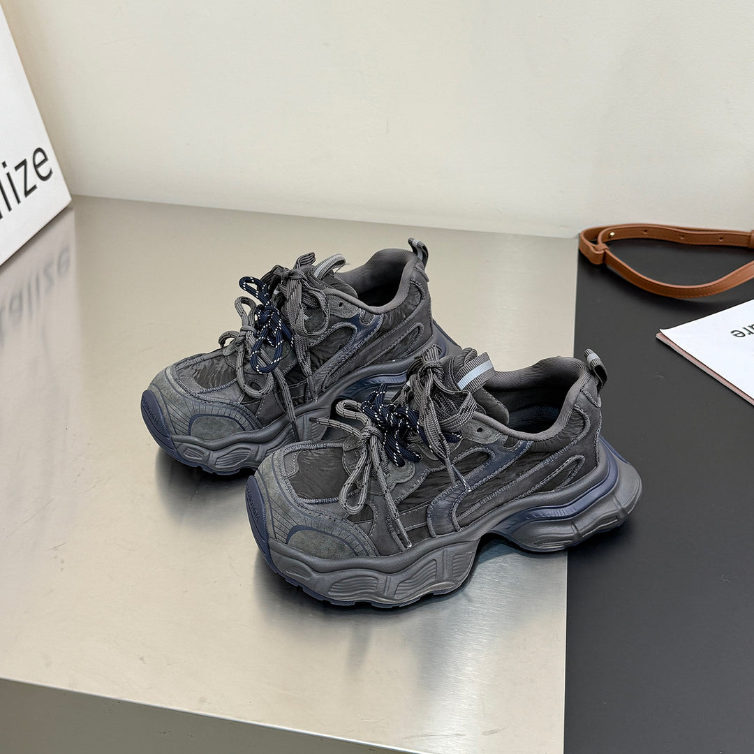 Damen Sportliche Chunky Sneakers mit atmungsaktiver Mesh-Oberfläche EB