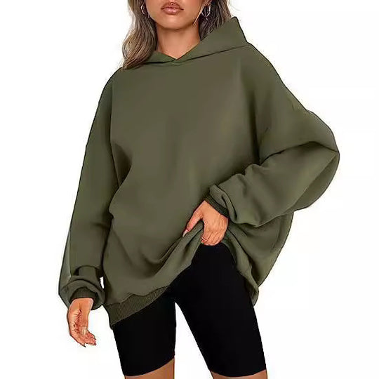 Damen Oversized Hoodie mit lässigem Schnitt und Kapuze EB