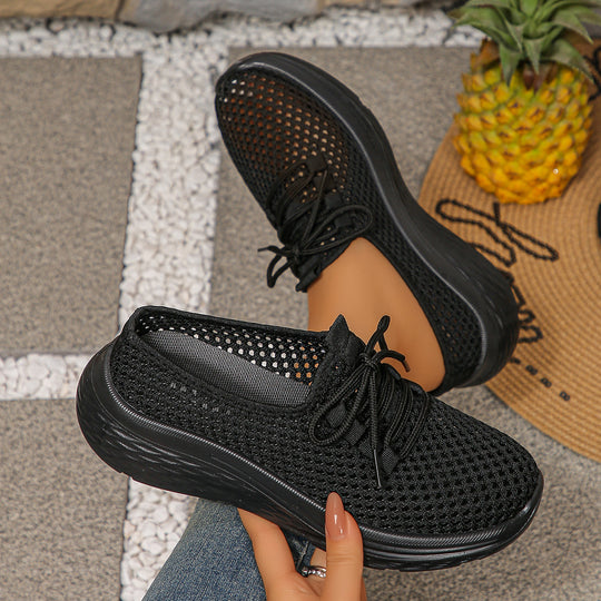 Damen atmungsaktive Sneaker mit elastischem Obermaterial und komfortabler Sohle EB