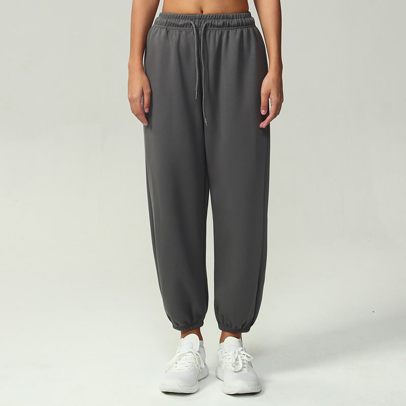 Damen nan atmungsaktive Performance-Joggerhose mit hohem Komfortbund, verstellbarem Kordelzug und elastischen Schlauchbündchen EB