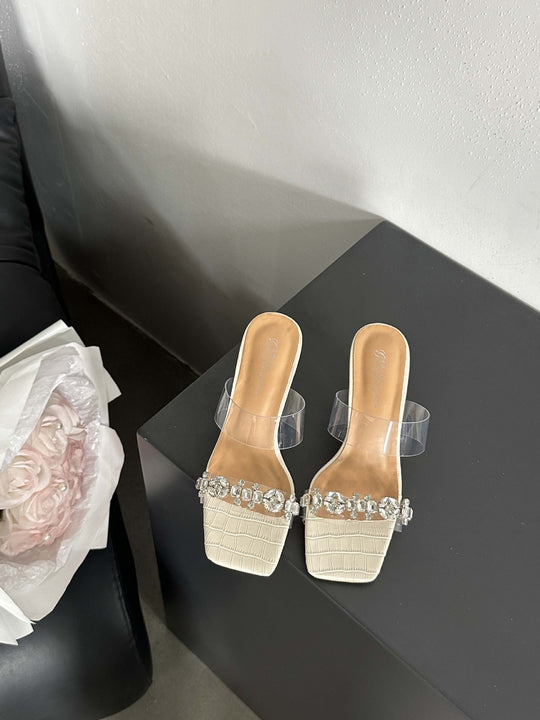 Damen Glamouröse Sandalen mit funkelnden Akzenten EB