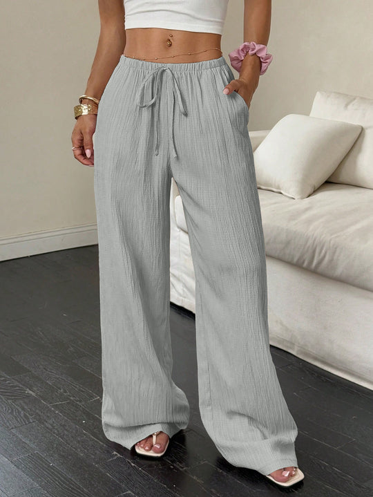 DamenWeit geschnittene Freizeit-Hose mit komfortablem Gummibund und praktischen Taschen EB