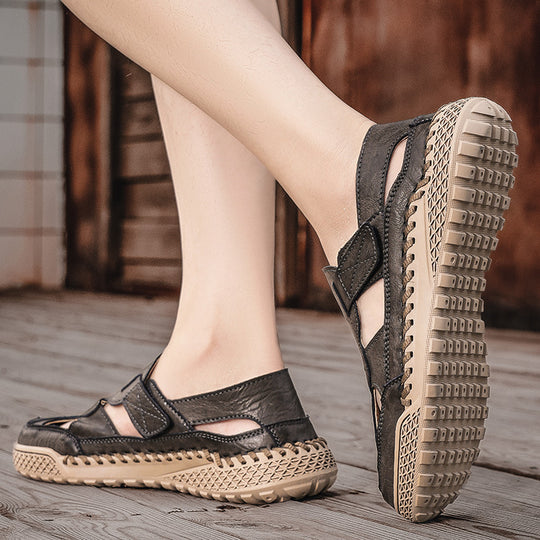 Damen Komfortable Leder Sandalen EB