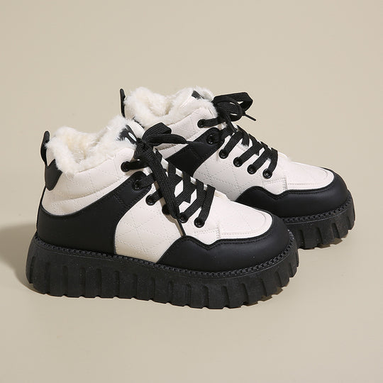 Damen High-Top Sneakers mit kuscheligem Innenfutter und rutschfester Sohle EB