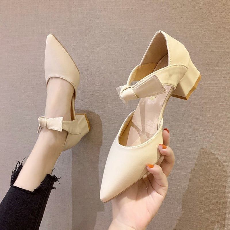 Damen Elegante Slingpumps mit Schleifenverzierung EB