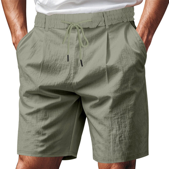 Herren nan knielange leichte Funktionsshorts mit Elastikbund, Kordelzug und tiefen Eingrifftaschen EB