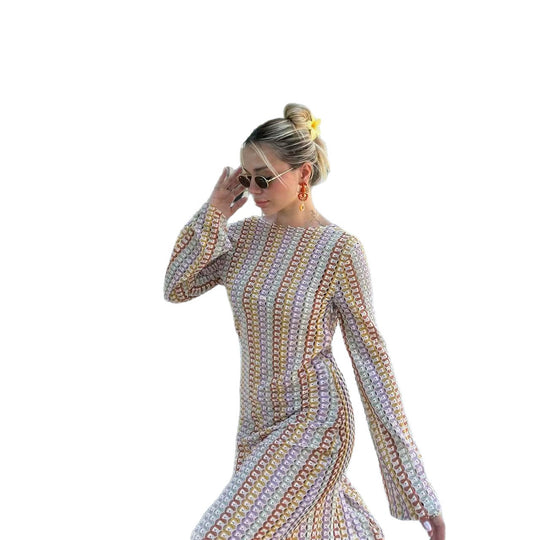 Damen Hüftlanges Strandkleid mit weiter Passform EB