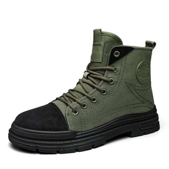 Damen Hohe Sneaker mit robustem Canvas-Obermaterial und rutschfester Sohle EB