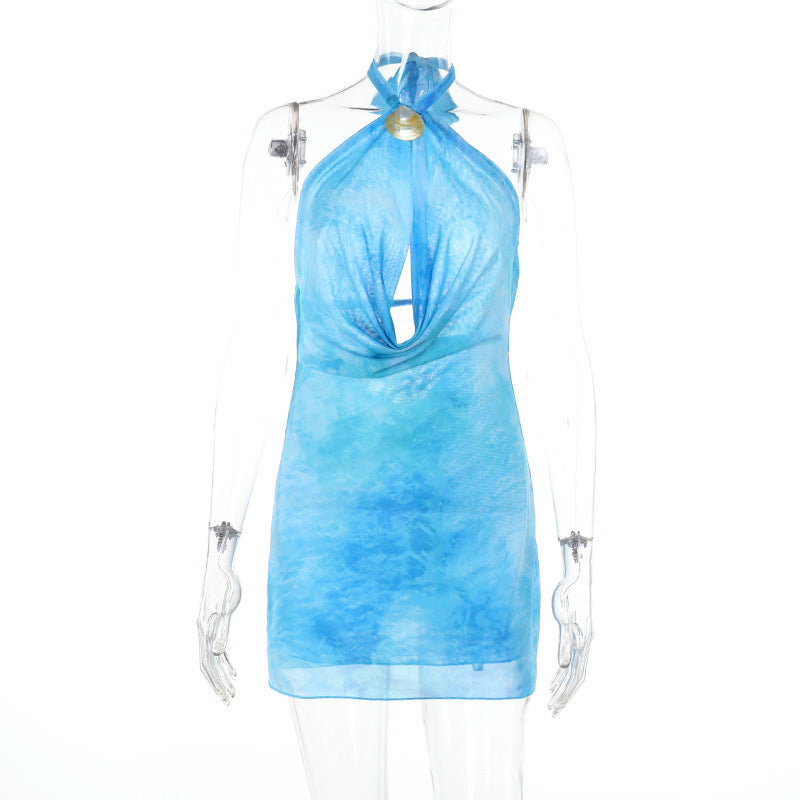 Damen Neckholder Minikleid mit elegantem Schnitt EB