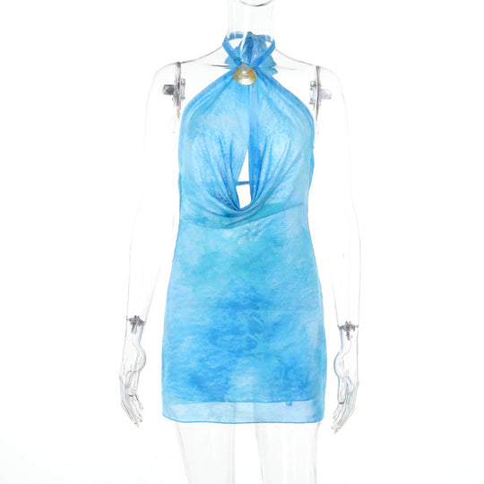 Damen Neckholder Minikleid mit elegantem Schnitt EB