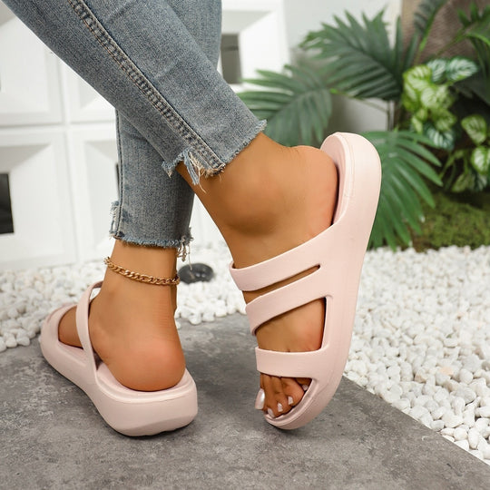 Damen Komfortable Clogs mit elastischen Riemen EB