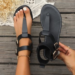 Damen Fußfreundliche Sandalen mit verstellbarem Riemendesign EB