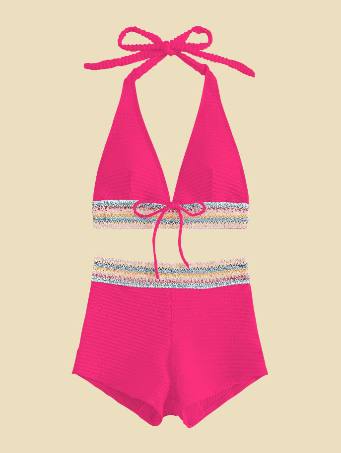 Damen Bikini-Set mit hoch geschnittenen Shorts EB
