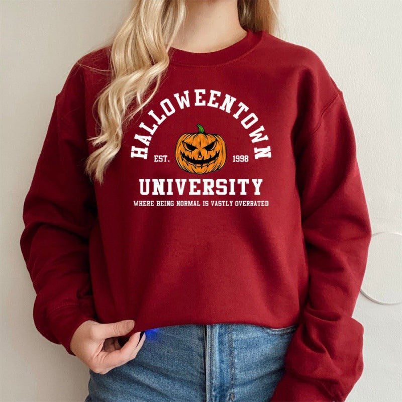 Damen Sweatshirt mit kreativem Halloween-Design und bequemer Passform EB