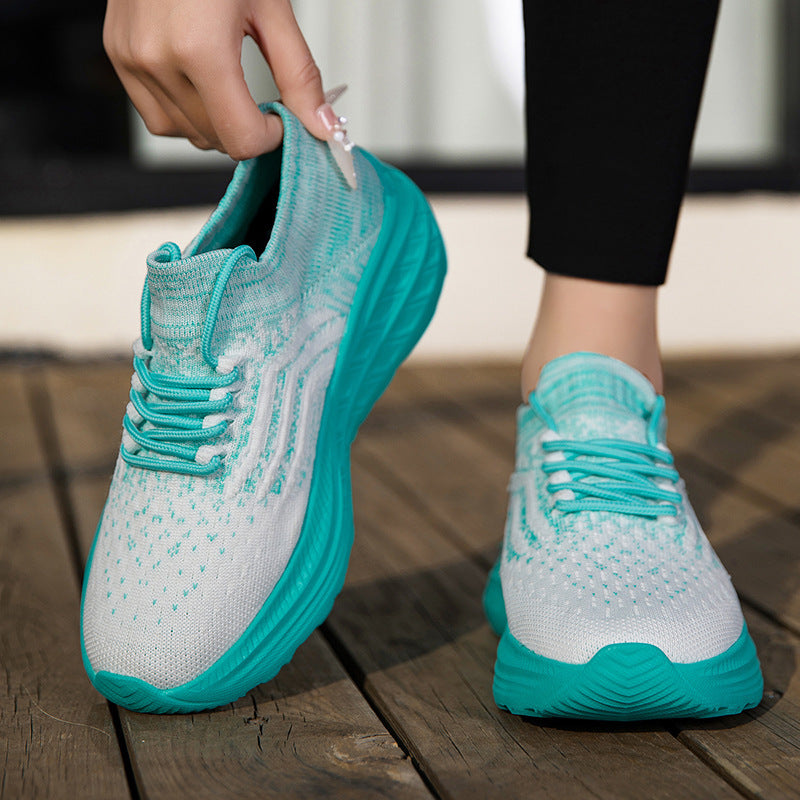 Damen Sportliche Laufschuhe mit atmungsaktivem Strick-Obermaterial und flexibler Sohle EB