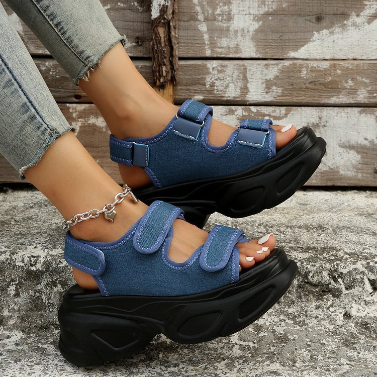 Damen Sportliche Sandalen mit verstärktem Riemendesign und komfortabler Sohle EB