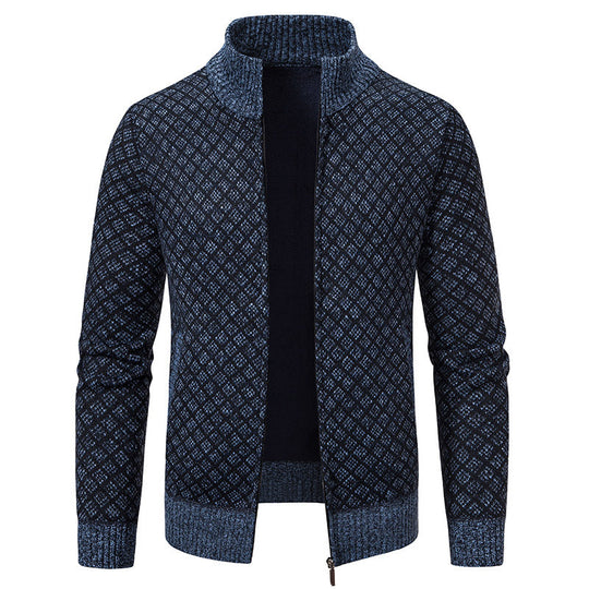 Damen elegante Strickjacke mit Stehkragen EB