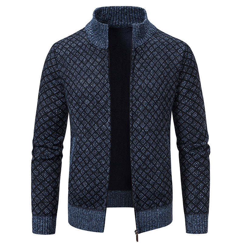 Damen Strickjacke mit strukturiertem Muster und hohem Kragen EB