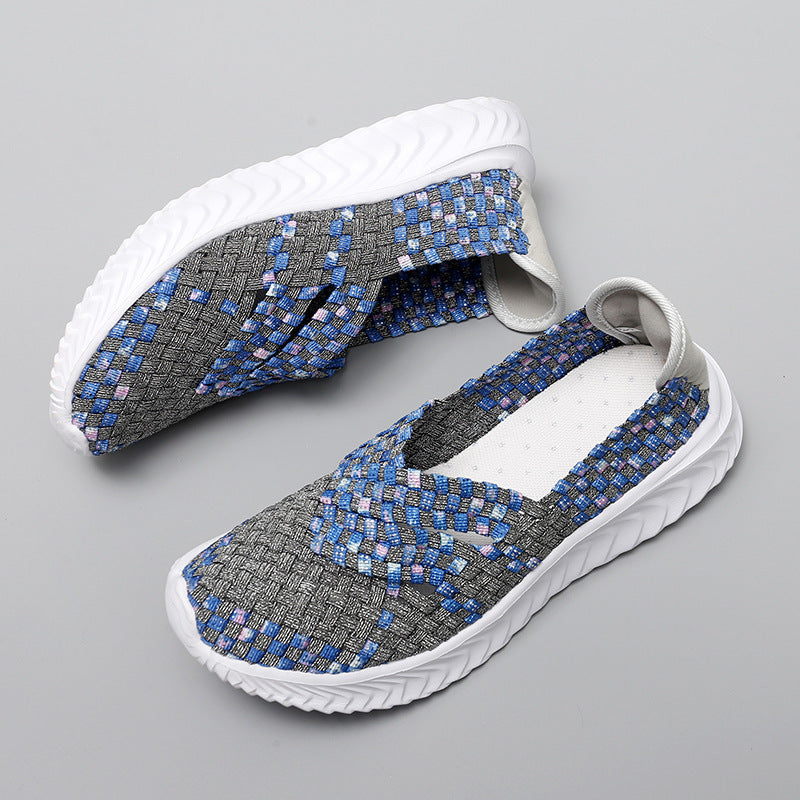 Damen Slip-On Sneakers mit atmungsaktiver Gewebestruktur EB