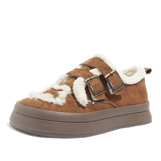Damen Komfortable Sneaker mit weichem Innenfutter und dekorativen Riemen EB