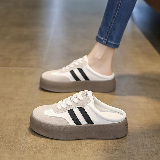 Damen Plateausneaker mit integriertem Fersenbereich und sportlichem Design EB