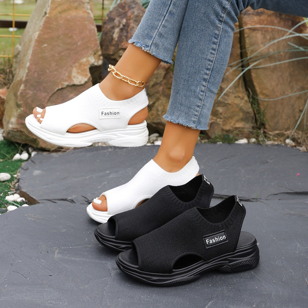 Damen Sportliche Sandalen mit atmungsaktiver Textiloberfläche und rutschfester Sohle EB