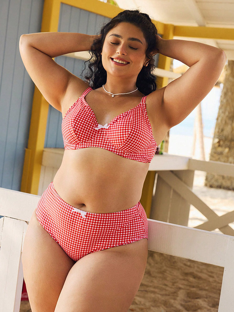 Damen Hochtaillierter Bikini mit gepolstertem Oberteil EB