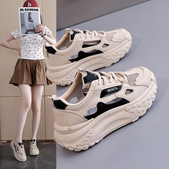 Damen Sportliche Sneaker mit atmungsaktivem Mesh-Obermaterial und flexibler Sohle EB