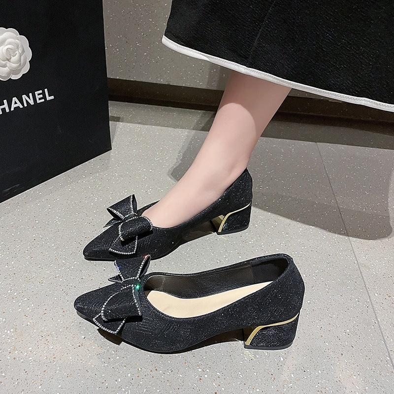 Damen Elegante und funkelnde High-Heel Pumps EB