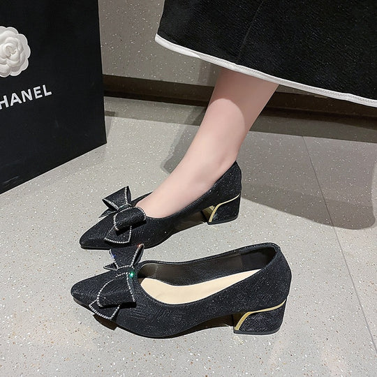 Damen Elegante und funkelnde High-Heel Pumps EB