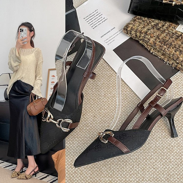 Damen elegante Slingback-Ballerinas mit modischen Verzierungen EB