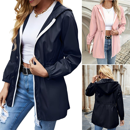 Damen leichte Übergangsjacke mit verstellbarem Tunnelzug EB