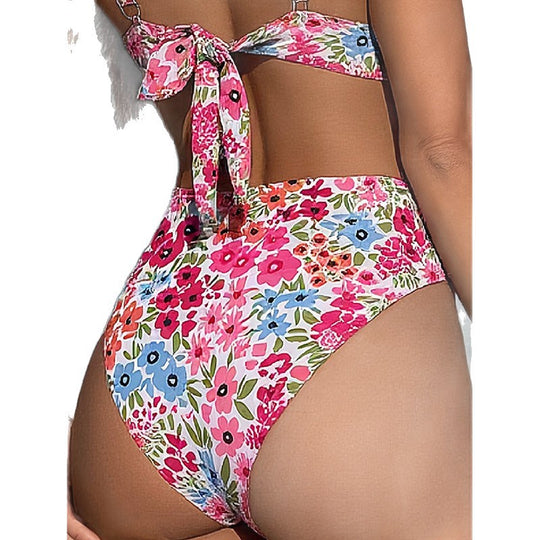 Damen Blumenmuster Badeanzug EB