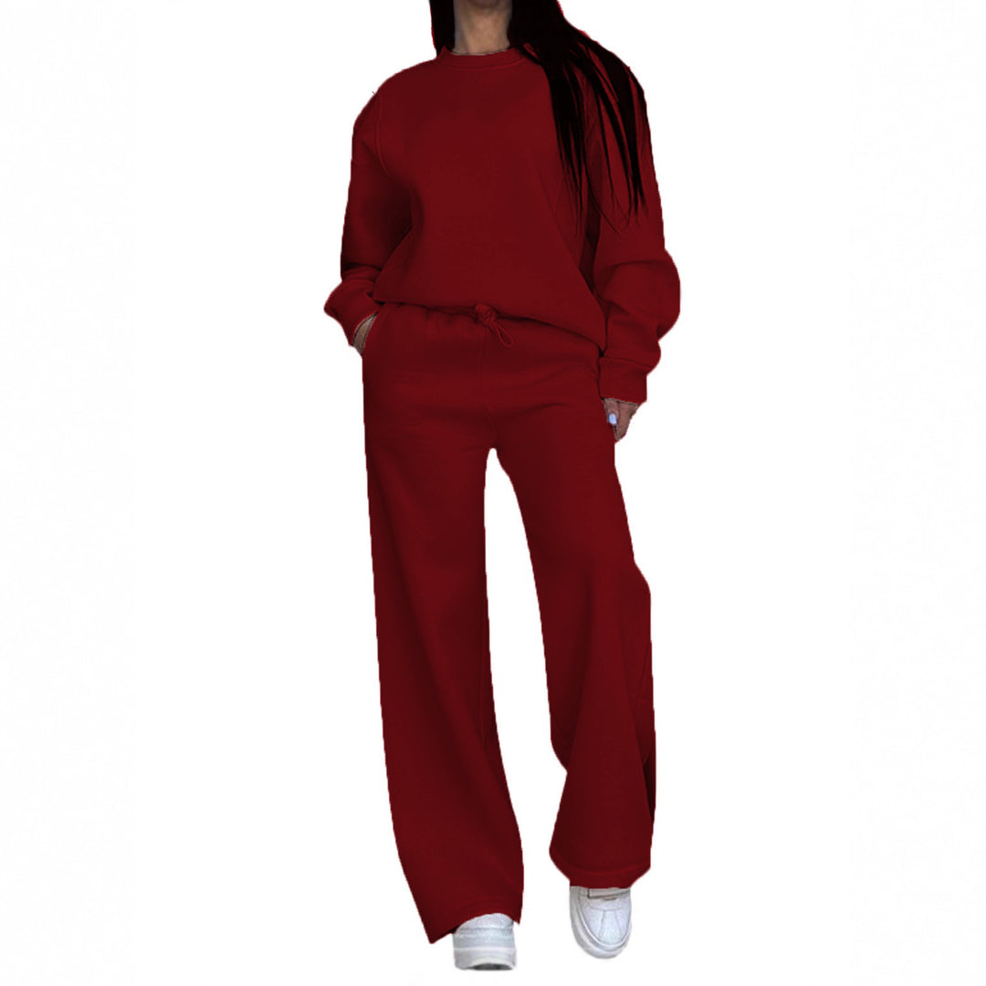 Damen nan lässiges Oversize Sweatshirt und weite Jogginghose Set EB