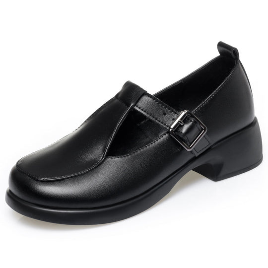 Damen Mary Jane Schuhe mit verstellbarem Riemen und bequemen Blockabsatz EB