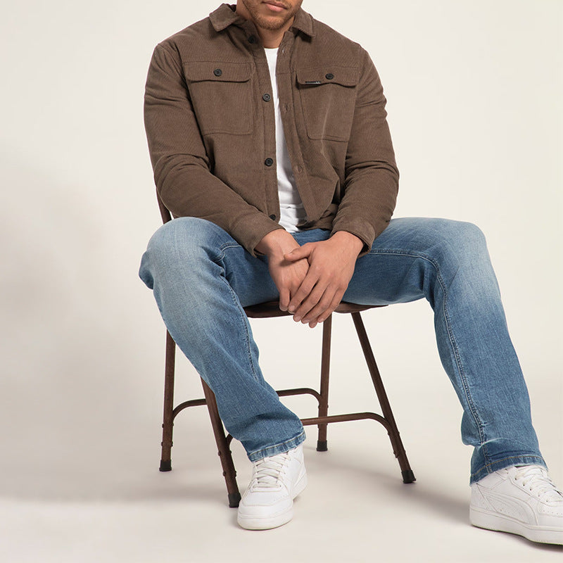 Herren Cordjacke mit praktischen Brusttaschen und modernem Schnitt EB