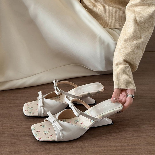 Damen elegante Sling-Pumps mit modischem Schleifendetail und komfortabler Absatzhöhe EB
