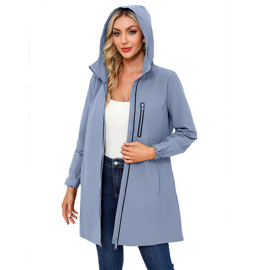 Damen Funktionsjacke mit verstellbarem Kapuzenkragen EB