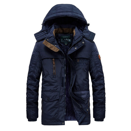 Herren nan isolierte Kapuzenparka mit Sherpa-Innenfutter, winddichter Front und Multifunktions-Taschen EB