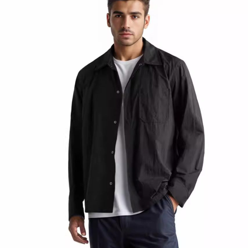 Herren leichte Freizeitjacke mit praktischem Druckknopfverschluss und modernem Schnitt EB