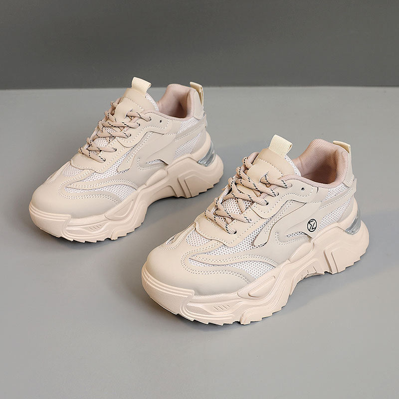 Damen Sportliche Chunky Sneaker mit atmungsaktivem Mesh-Obermaterial EB