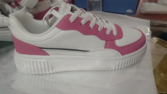 Damen nan Plateau-Sneaker mit besonders dicker Laufsohle und gepolstertem Komfortfußbett EB