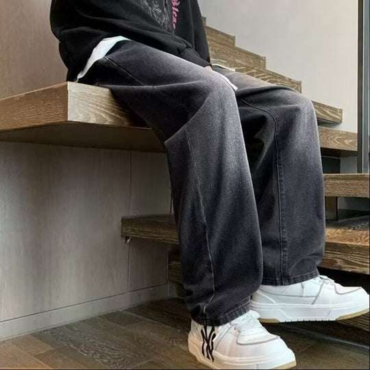 Herren lässige Weite Denim-Hose mit modernem Schnitt EB