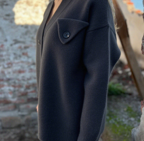 Damen Oversized Strickjacke EB
