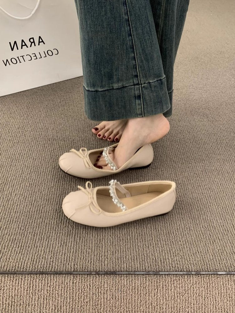 Damen Ballerinas mit elegantem Schleifenakzent und hochwertigem Innenfutter EB