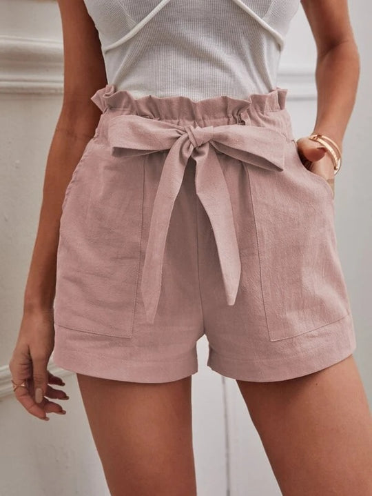 Damen Tailored Shorts mit Krawatte und praktischen Taschen EB