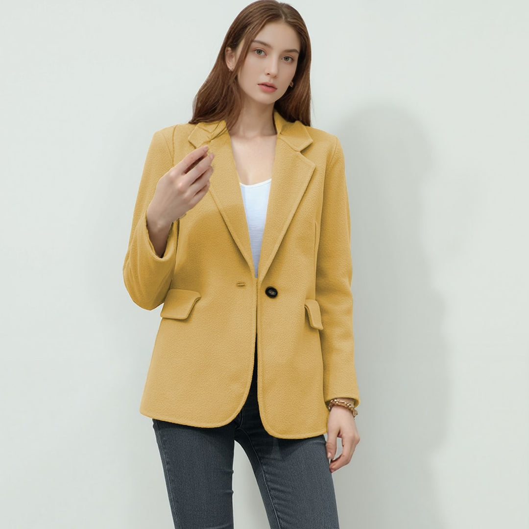 Damen elegante Boucle-Blazerjacke EB
