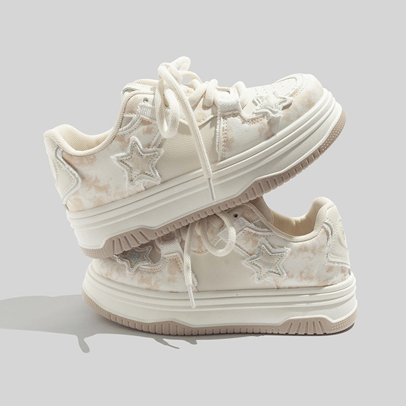 Damen Sportliche Sneakers mit Sternen-Details und bequemer Dämpfung EB