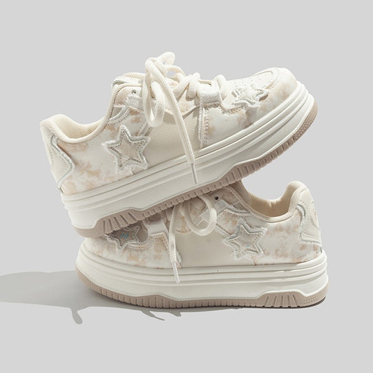 Damen Sportliche Sneakers mit Sternen-Details und bequemer Dämpfung EB
