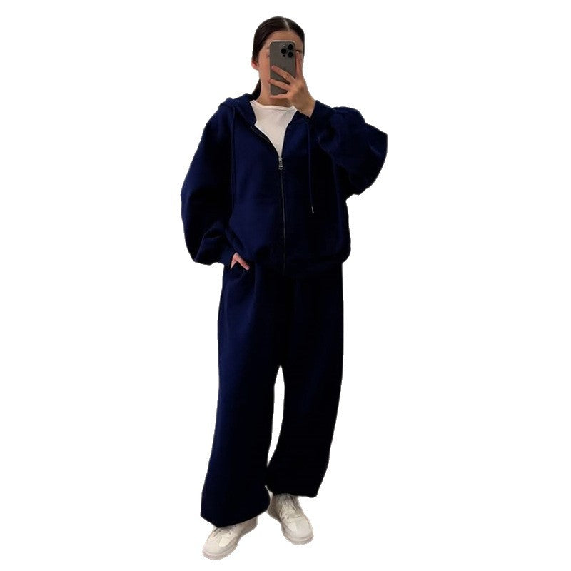 Damen lässiger Hoodie- und Jogginghose-Anzug EB